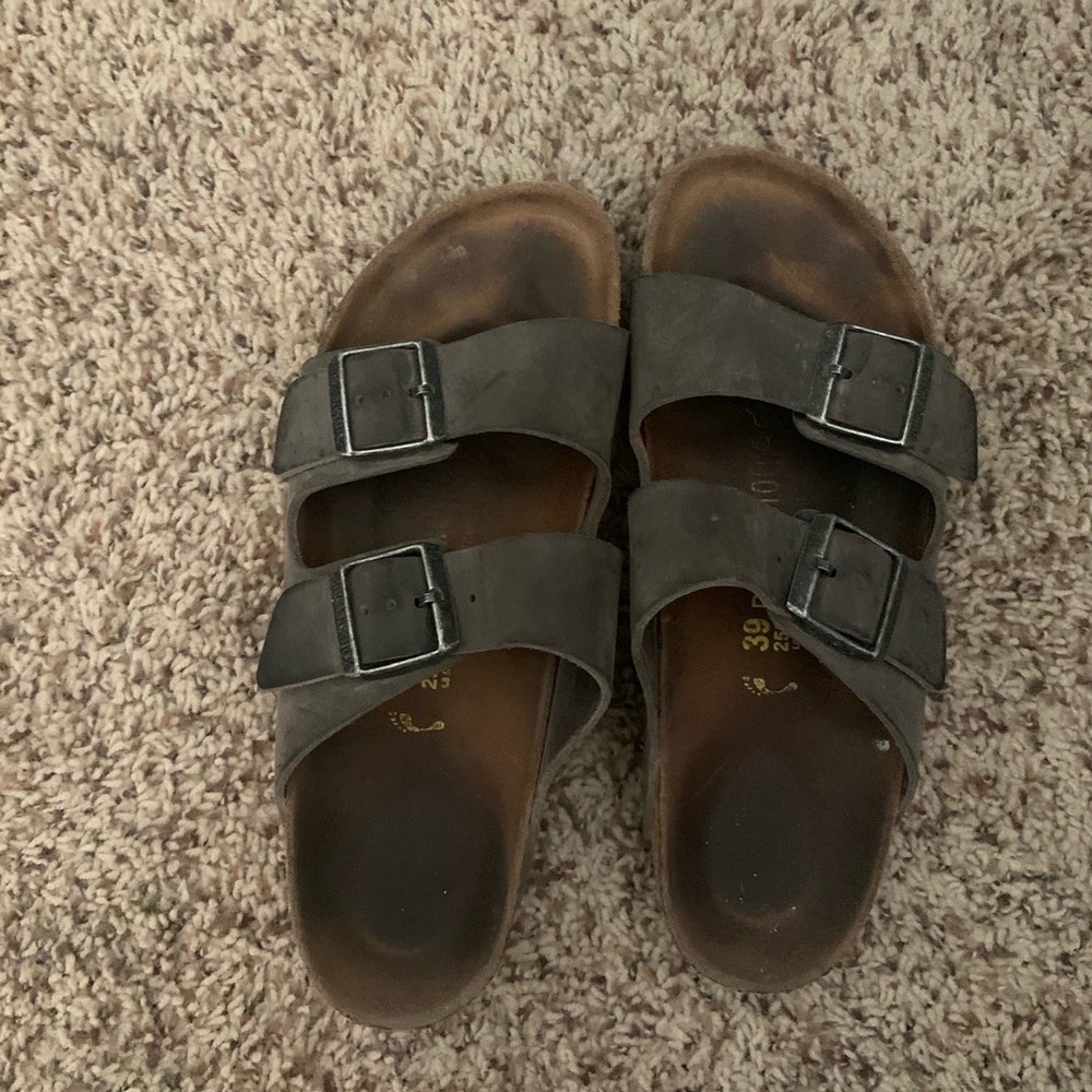 Gray/ green Birkenstock’s